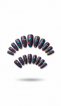 Graphite purple dots press-on nails